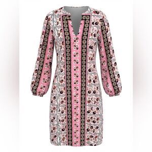 FIGUE WOMENS DRESS SIZE M MULTICOLORED PINK BLACK